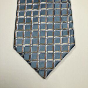 JZ Richards Nordstrom Born in Boulder Tie Blue Geometric Square Handmade in USA